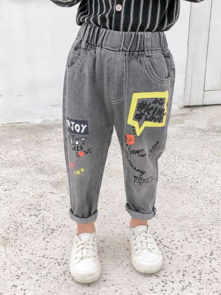 jeans 2021 boys fashion letter children pants gray graffiti kids clothes denim trousers 2-6y, Blue
jeans 2021 boys fashion letter children pants gray graffiti kids clothes denim trousers 2-6y, Blue