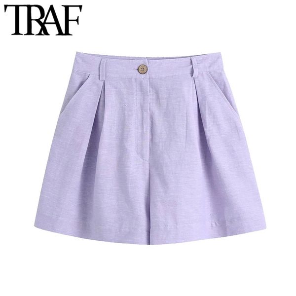 women fashion side pockets darted bermuda shorts vintage high waist zipper fly female short pants mujer 210507, White;black
women fashion side pockets darted bermuda shorts vintage high waist zipper fly female short pants mujer 210507, White;black