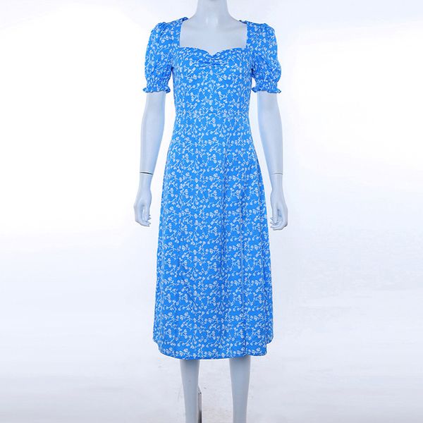 2021women summer vintage party dress lady france style puff sleeve floral print square collar side split midi dress vestido 2021 new, Black;gray
2021women summer vintage party dress lady france style puff sleeve floral print square collar side split midi dress vestido 2021 new, Black;gray