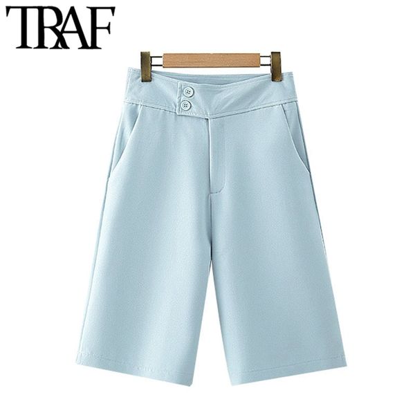 women chic fashion office wear side pockets straight shorts vintage high waist zipper fly female short pants mujer 210507, White;black
women chic fashion office wear side pockets straight shorts vintage high waist zipper fly female short pants mujer 210507, White;black