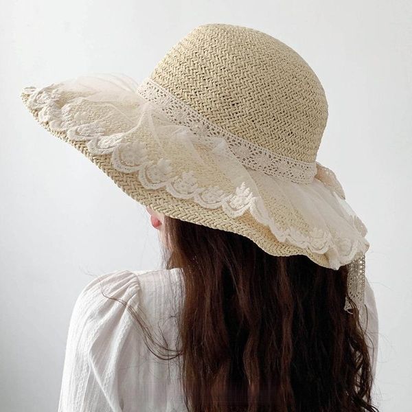 wide brim hats 2021 women panama lace staw hat fashion beach side cap floppy female solid fringe summer flowers sun anti -uv, Blue;gray
wide brim hats 2021 women panama lace staw hat fashion beach side cap floppy female solid fringe summer flowers sun anti -uv, Blue;gray