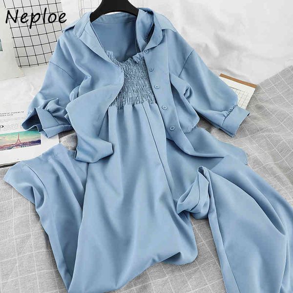 neploe summer multicolor 2 pcs women set camis high waist hip a line long dress + turn down collar long sleeve shirt suit 210423, White
neploe summer multicolor 2 pcs women set camis high waist hip a line long dress + turn down collar long sleeve shirt suit 210423, White