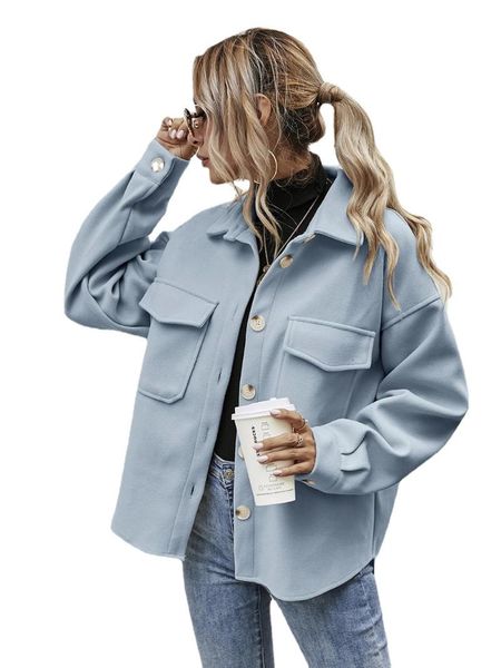 women's wool & blends 2021 autumn winter turn-down collar single breasted thickening loose casual coats for women donsignet, Black
women's wool & blends 2021 autumn winter turn-down collar single breasted thickening loose casual coats for women donsignet, Black