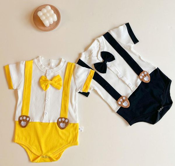 rompers elegant baby boy clothes jumpsuit summer born infant boys gentleman suspender bow tie ribbed romper bodysuit ropa, Blue
rompers elegant baby boy clothes jumpsuit summer born infant boys gentleman suspender bow tie ribbed romper bodysuit ropa, Blue