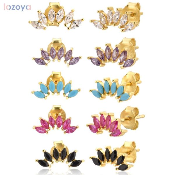 stud lozoya 925 sterling silver gold six ovals earring clear purple turquoise black red crystal rainbow piercing pendientes, Golden;silver
stud lozoya 925 sterling silver gold six ovals earring clear purple turquoise black red crystal rainbow piercing pendientes, Golden;silver