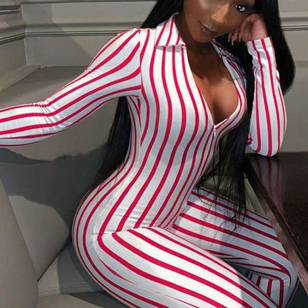 women's jumpsuits & rompers fashion women long sleeve stripe jumpsuit romper skinny bodycon stretchy party club casual, Black;white
women's jumpsuits & rompers fashion women long sleeve stripe jumpsuit romper skinny bodycon stretchy party club casual, Black;white