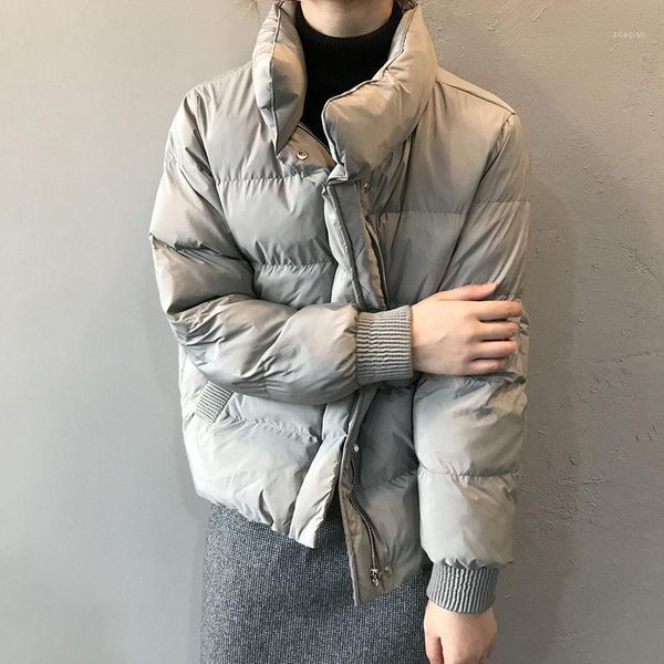 women's down & parkas 2021 winter clothes women jacket loose cotton padded coat korean stand-up collar zipper warm outerwear ladies h81, Black
women's down & parkas 2021 winter clothes women jacket loose cotton padded coat korean stand-up collar zipper warm outerwear ladies h81, Black