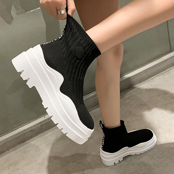 boots fashion women modern elastic sock mesh platform wedge height increasing comfortable lining autumn ladies shoes female 2021, Black
boots fashion women modern elastic sock mesh platform wedge height increasing comfortable lining autumn ladies shoes female 2021, Black