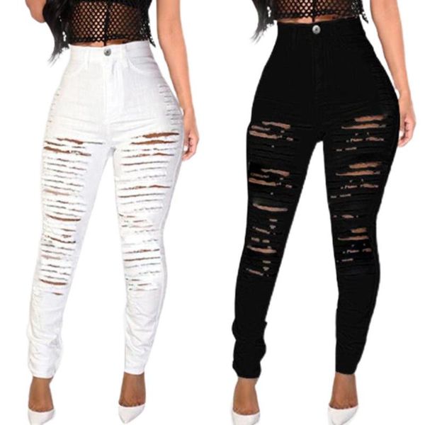 women's jeans summer skinny ripped slim fit high waist denim pant womens distressed stretch long trousers, Blue
women's jeans summer skinny ripped slim fit high waist denim pant womens distressed stretch long trousers, Blue