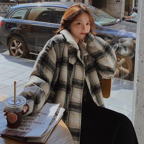 women's down & parkas make grid jacket female couples men and women with money, collar tooling cotton-padded coat tide restoring ancien, Black
women's down & parkas make grid jacket female couples men and women with money, collar tooling cotton-padded coat tide restoring ancien, Black