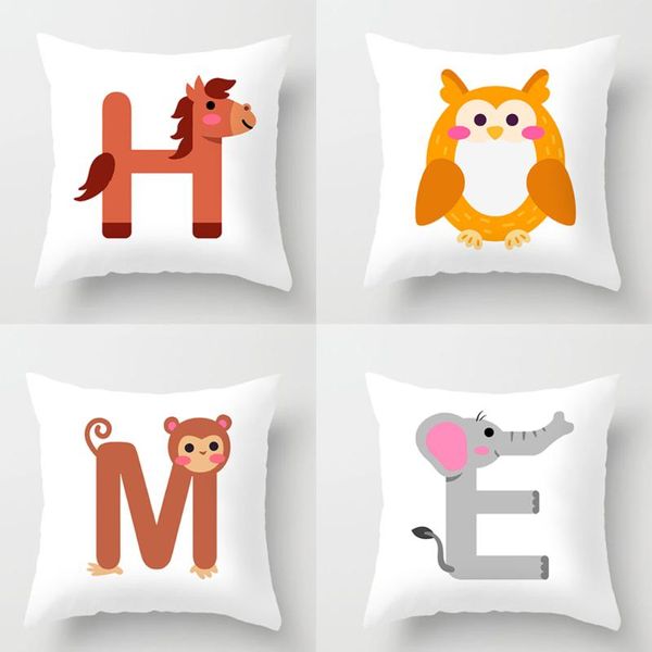 cushion/decorative pillow cute animal english alphabet cushion case cover white pillowcases children gift home garden sofa party decor couss
cushion/decorative pillow cute animal english alphabet cushion case cover white pillowcases children gift home garden sofa party decor couss