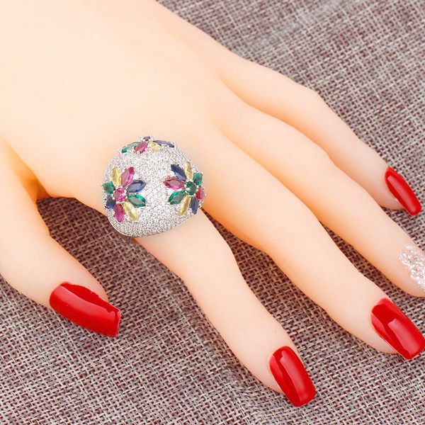 bride talk luxury super big rings paved zirconia brass jewelry accessories engagement wedding crystal shiny for women gift cluster, Golden;silver
bride talk luxury super big rings paved zirconia brass jewelry accessories engagement wedding crystal shiny for women gift cluster, Golden;silver
