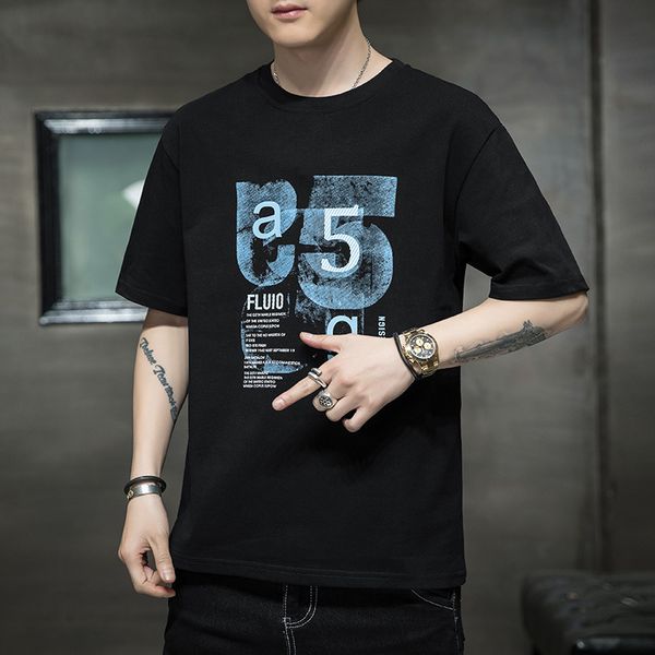 men's t shirts short sleeve 2021 summer japanese half round neck fashion ice silk brand wear, White;black
men's t shirts short sleeve 2021 summer japanese half round neck fashion ice silk brand wear, White;black