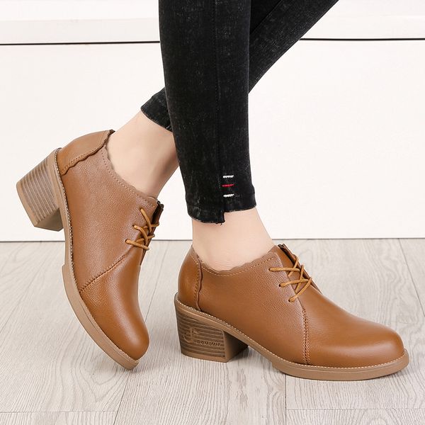 solid leather oxford shoes for women 2021 autumn spring women shoes woman pumps thick high heels lace up casual shoes plus size, Black
solid leather oxford shoes for women 2021 autumn spring women shoes woman pumps thick high heels lace up casual shoes plus size, Black