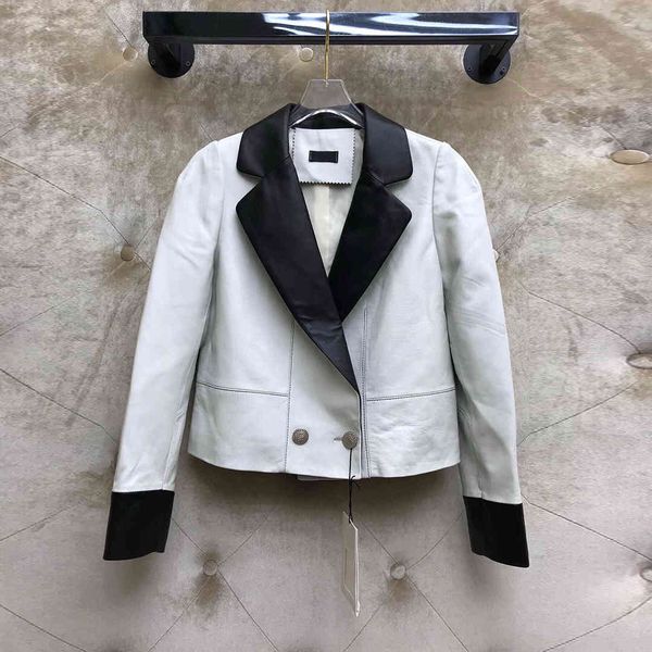 jackets black and white contrast color patchwork short design jacket coat women fashion 100% sheepskin leather notched blazer suit, Black;brown
jackets black and white contrast color patchwork short design jacket coat women fashion 100% sheepskin leather notched blazer suit, Black;brown