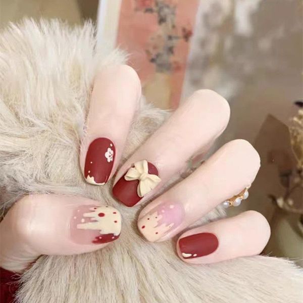 false nails 24pcs matte ice cream color cloud aurora butterfly coffin full cover short square fake manicure art with glue, Red;gold
false nails 24pcs matte ice cream color cloud aurora butterfly coffin full cover short square fake manicure art with glue, Red;gold