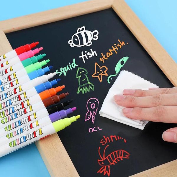 highlighters 12 colors liquid erasable chalk marker pen 3mm blackboard markers white for glass chalkboard teaching tools smooth surface, Black;red
highlighters 12 colors liquid erasable chalk marker pen 3mm blackboard markers white for glass chalkboard teaching tools smooth surface, Black;red