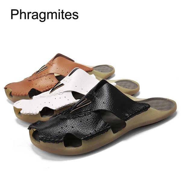 slippers phragmites cool black beach anti-slip summer shoes pu leather men flat heels male sandals cover toe
slippers phragmites cool black beach anti-slip summer shoes pu leather men flat heels male sandals cover toe