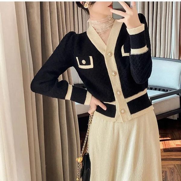 women's jackets cmaz 2021 autumn winter thick coats for women french retro pearl buckle style cardigan coat, Black;brown
women's jackets cmaz 2021 autumn winter thick coats for women french retro pearl buckle style cardigan coat, Black;brown