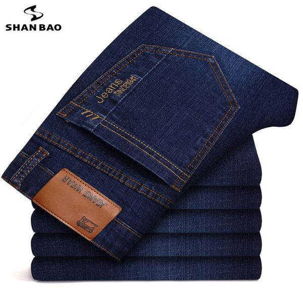 men's jeans shan bao 2021autumn brand fitted straight denim classic style embroidery youth fashion slim, Blue
men's jeans shan bao 2021autumn brand fitted straight denim classic style embroidery youth fashion slim, Blue