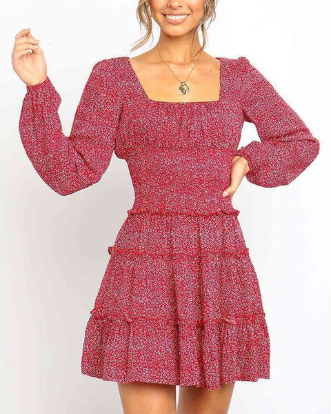 dressed in floral print fashion square collar the long sleeve line puff sweet ruched mini dress wl99, Black;gray
dressed in floral print fashion square collar the long sleeve line puff sweet ruched mini dress wl99, Black;gray