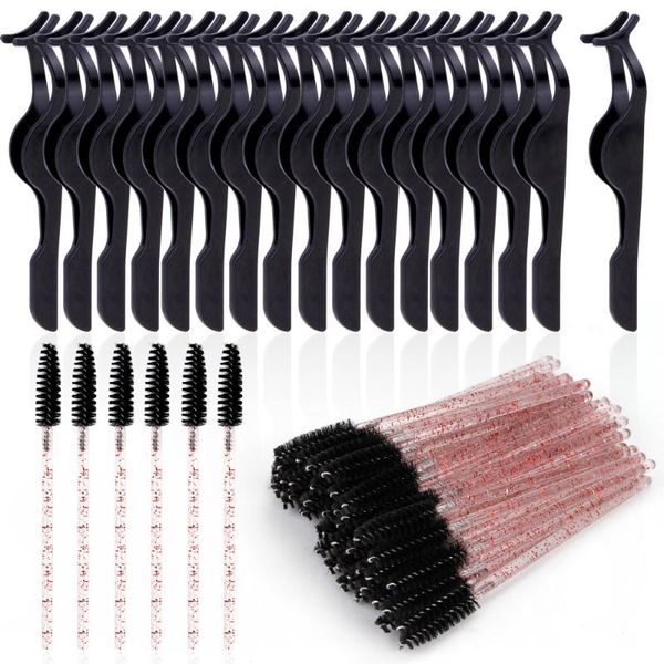false eyelashes 24pcs plastic eyelash tweezers lash clip 100pcs extension brushes mascara wands disposable spoolie applicator tool
false eyelashes 24pcs plastic eyelash tweezers lash clip 100pcs extension brushes mascara wands disposable spoolie applicator tool