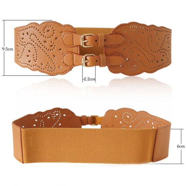 belts fashion women double buckle elastic waist belt wide stretch corset waistband for dress adjustable, Black;brown
belts fashion women double buckle elastic waist belt wide stretch corset waistband for dress adjustable, Black;brown