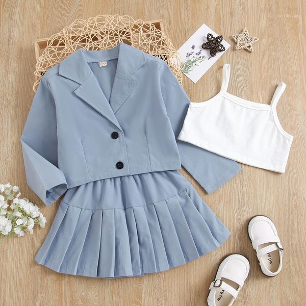 clothing sets 3pcs children's solid color vest long sleeves lapel suit coat pleated skirt toddler girls spring autumn 1-6 years1, White
clothing sets 3pcs children's solid color vest long sleeves lapel suit coat pleated skirt toddler girls spring autumn 1-6 years1, White