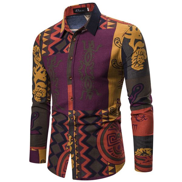 men's shirts youth ethnic pattern printing caual long leeve fahion lim large c23, White;black
men's shirts youth ethnic pattern printing caual long leeve fahion lim large c23, White;black