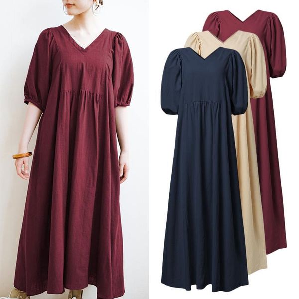 casual dresses women midi 2022 female vintage vestidos ladies summer puff sleeve sundress solid robe femme plus size 5xl, Black;gray
casual dresses women midi 2022 female vintage vestidos ladies summer puff sleeve sundress solid robe femme plus size 5xl, Black;gray