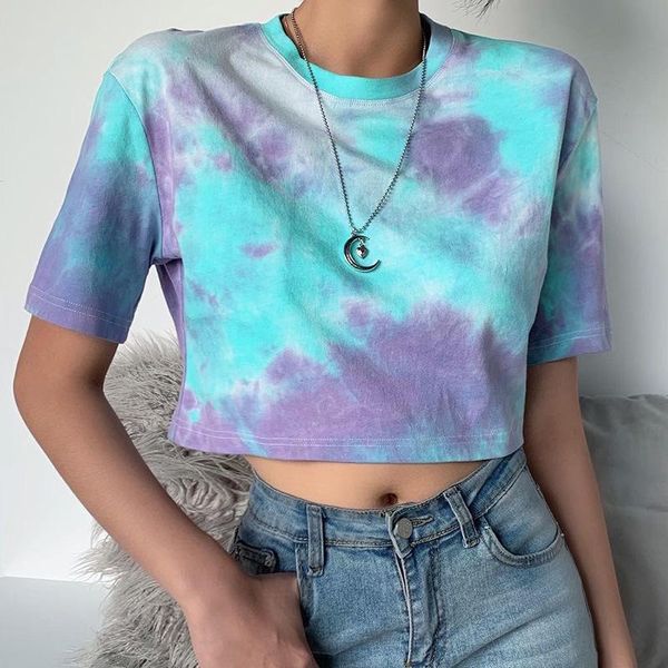 women's t-shirt 2021 summer fashion ladies tee women female t-shirts tie-dye print short sleeve o neck streetwear, White
women's t-shirt 2021 summer fashion ladies tee women female t-shirts tie-dye print short sleeve o neck streetwear, White
