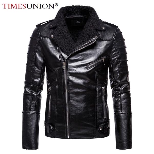 autumn winter men's motorcycle leather jacket fur with lapel collar casual artificial coat & faux, Black
autumn winter men's motorcycle leather jacket fur with lapel collar casual artificial coat & faux, Black