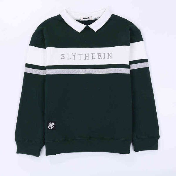school style stripe uniform harris embroidery cartoon men female slytherin sweatshirt hoodies woman tracksuit kpop velvet y1118, Black
school style stripe uniform harris embroidery cartoon men female slytherin sweatshirt hoodies woman tracksuit kpop velvet y1118, Black