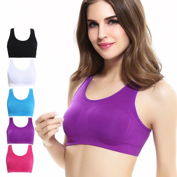 gym clothing 5 colors/4 size professional absorb sweat athletic running sports yoga bra fitness women seamless padded vest tanks, White;black
gym clothing 5 colors/4 size professional absorb sweat athletic running sports yoga bra fitness women seamless padded vest tanks, White;black