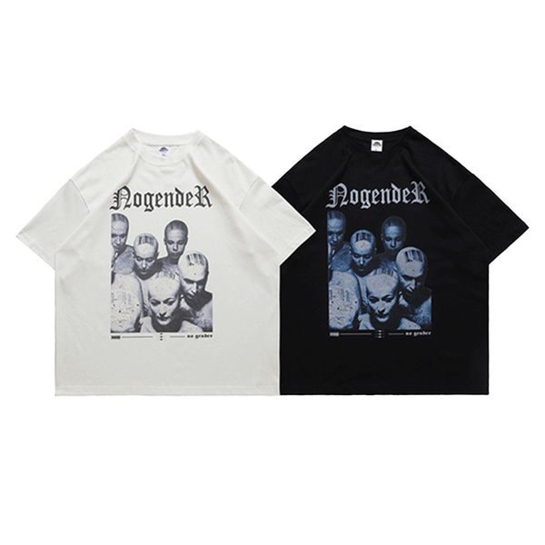 men's t-shirts retro dark portrait print loose short sleeve trend casual fashion summer breathable top, White;black
men's t-shirts retro dark portrait print loose short sleeve trend casual fashion summer breathable top, White;black