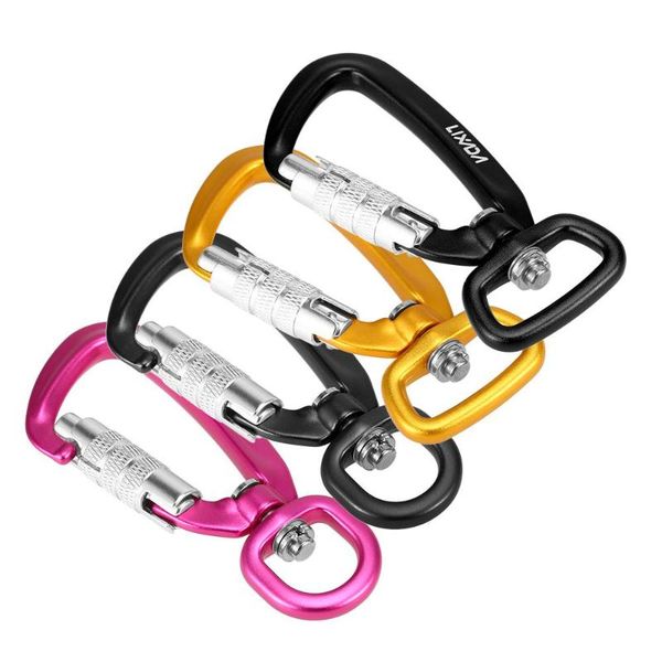 lixada survial rescue mountaineering carabiners hook d-ring 360 rotatable spinner keychain rope swivel carabiner clip cords, slings and webb
lixada survial rescue mountaineering carabiners hook d-ring 360 rotatable spinner keychain rope swivel carabiner clip cords, slings and webb