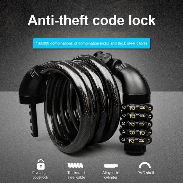 bike locks universal anti-theft bicycle lock with code keyless password high security heavy duty for mtb outdoor cycling chain
bike locks universal anti-theft bicycle lock with code keyless password high security heavy duty for mtb outdoor cycling chain