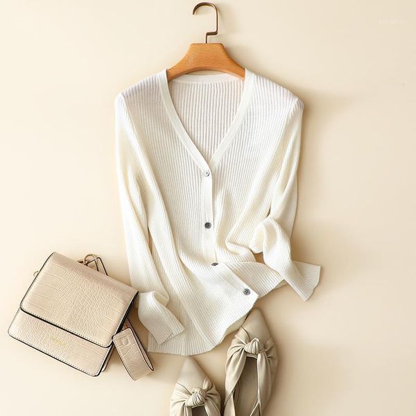 women's knits & tees spring autumn casual v neck long sleeve ribbed knit 100% cashmere cardigan1, White
women's knits & tees spring autumn casual v neck long sleeve ribbed knit 100% cashmere cardigan1, White