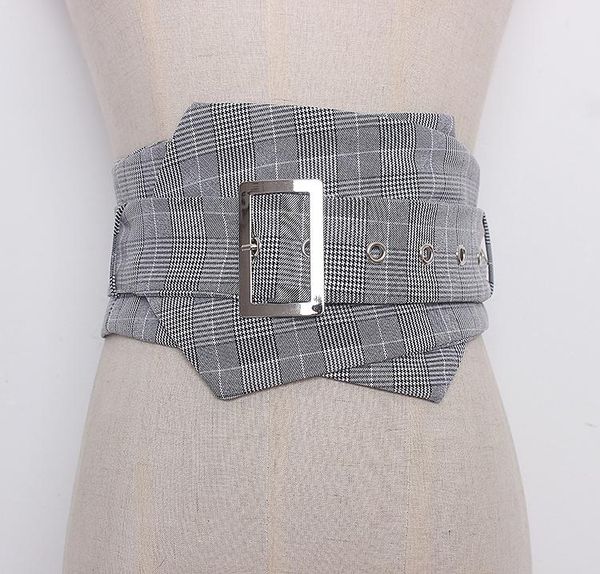 belts women's runway fashion fabric plaid cummerbunds female dress corsets waistband decoration wide belt tb1365, Black;brown
belts women's runway fashion fabric plaid cummerbunds female dress corsets waistband decoration wide belt tb1365, Black;brown