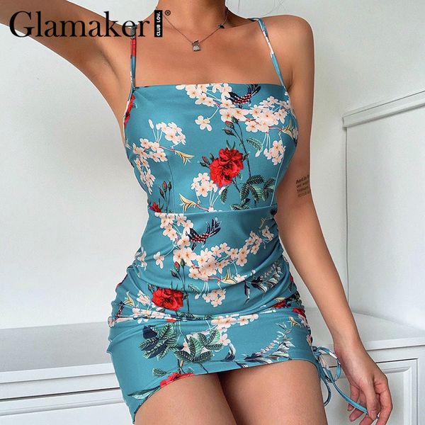 glamaker floral print sleeveless summer dress women drawstring backless mini dress elegant blue short party club dress 210412, Black;gray
glamaker floral print sleeveless summer dress women drawstring backless mini dress elegant blue short party club dress 210412, Black;gray