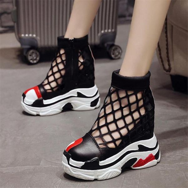 summer female 12cm wedges high heel sandals fashion women muffin platform hollow hole increased internal cool boots, Black
summer female 12cm wedges high heel sandals fashion women muffin platform hollow hole increased internal cool boots, Black