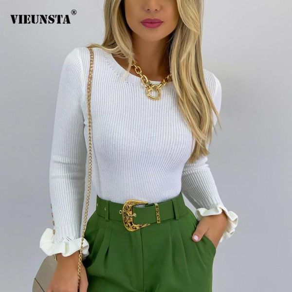 women's blouses & shirts o neck slim fit petal long sleeve blouse elegant women knitted solid base shirt blusa casual all-match ladies, White
women's blouses & shirts o neck slim fit petal long sleeve blouse elegant women knitted solid base shirt blusa casual all-match ladies, White