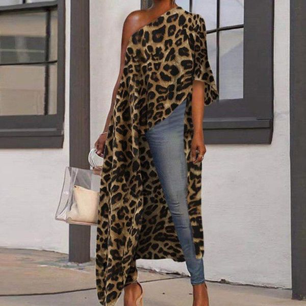 women's blouses & shirts leopard printed women long dress summer off shoulder blouse 2021 african fashion female, White
women's blouses & shirts leopard printed women long dress summer off shoulder blouse 2021 african fashion female, White