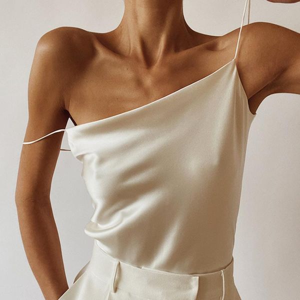 women elegant satin solid color cami club draped spaghetti strap camis 2021 ladies spring summer sleeveless camisole women's tanks, White
women elegant satin solid color cami club draped spaghetti strap camis 2021 ladies spring summer sleeveless camisole women's tanks, White