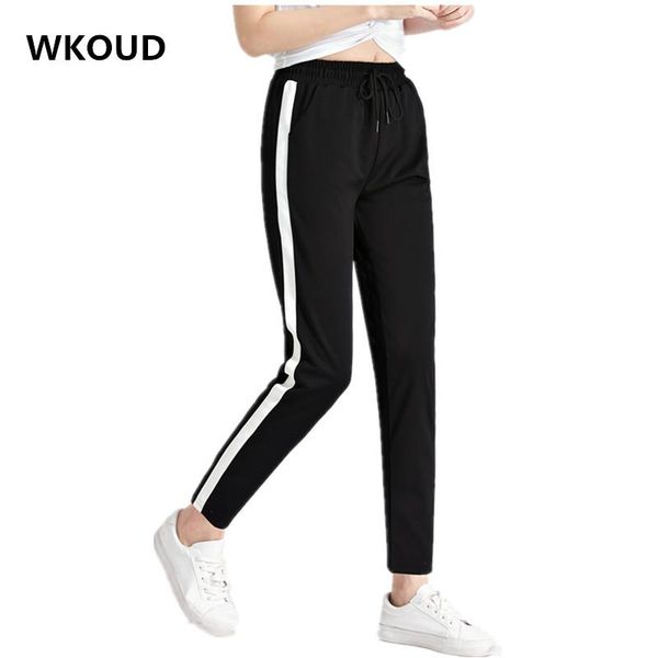 women's pants & capris wkoud harem for women fashion side striped patchwork trousers drawstring elastic waist casual loose p8309, Black;white
women's pants & capris wkoud harem for women fashion side striped patchwork trousers drawstring elastic waist casual loose p8309, Black;white
