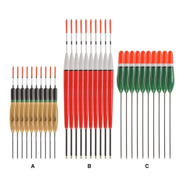 10pcs fishing float bobber high sensitivity marked bold tail fir wood fluorescent light accessories
10pcs fishing float bobber high sensitivity marked bold tail fir wood fluorescent light accessories