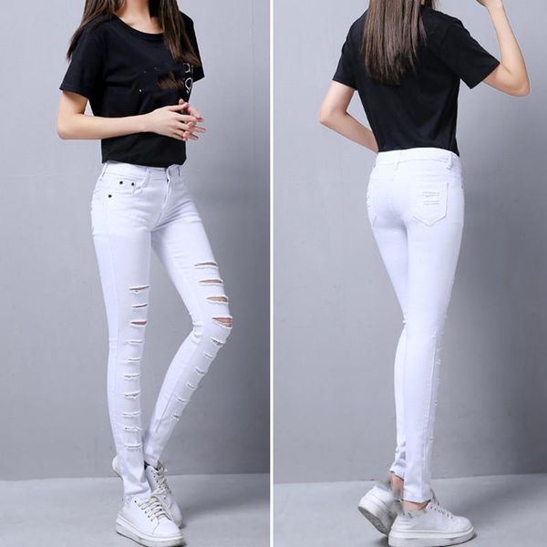 women's pants & capris 2021 spring femme ripped jeans stretch black white mid women push up korean jean slim
women's pants & capris 2021 spring femme ripped jeans stretch black white mid women push up korean jean slim