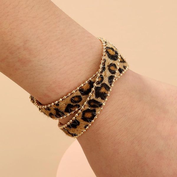 charm bracelets winter trend leopard print plush multilayer women's bracelet fashion all-match wristband beautiful individuality, Golden;silver
charm bracelets winter trend leopard print plush multilayer women's bracelet fashion all-match wristband beautiful individuality, Golden;silver