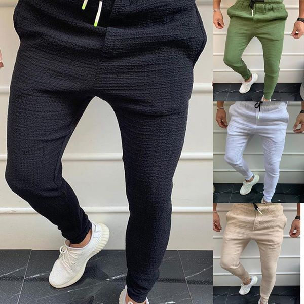 men's pants selling product in 2021 lace-up solid color foot tightening sweatpants jogging clothing, Black
men's pants selling product in 2021 lace-up solid color foot tightening sweatpants jogging clothing, Black