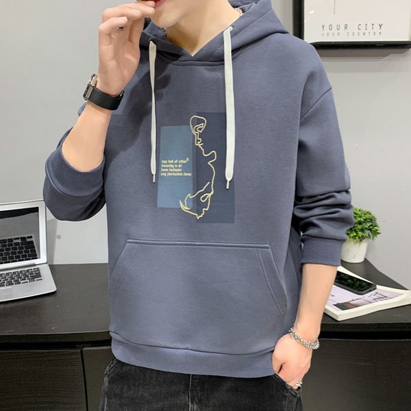 2021 spring and autumn new sweater men's loose american blue pullover long sve hoodie et, Black
2021 spring and autumn new sweater men's loose american blue pullover long sve hoodie et, Black